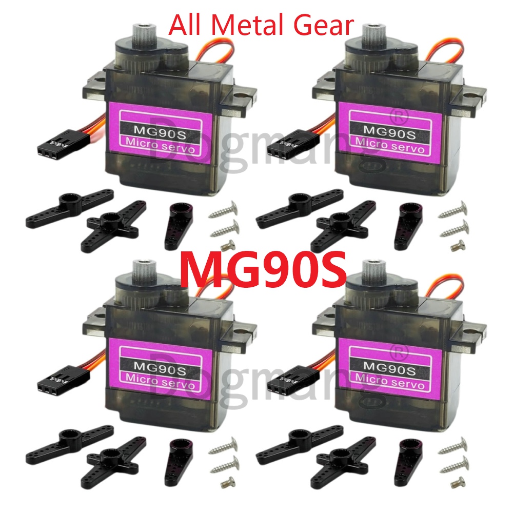 Servo Metal Gear - Mg90s servo 1/2/4/10/20/50 peças, engrenagem totalmente