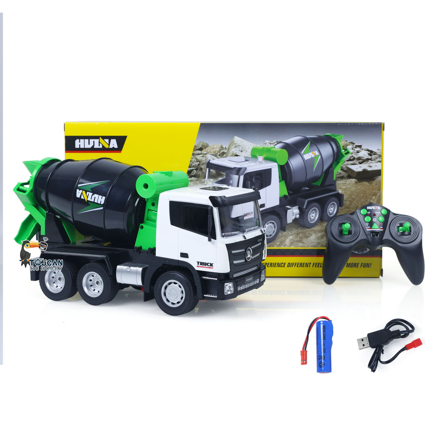 Huina Electric Mixer Truck Toy - Rc Hobby Toucan avaliação e preço