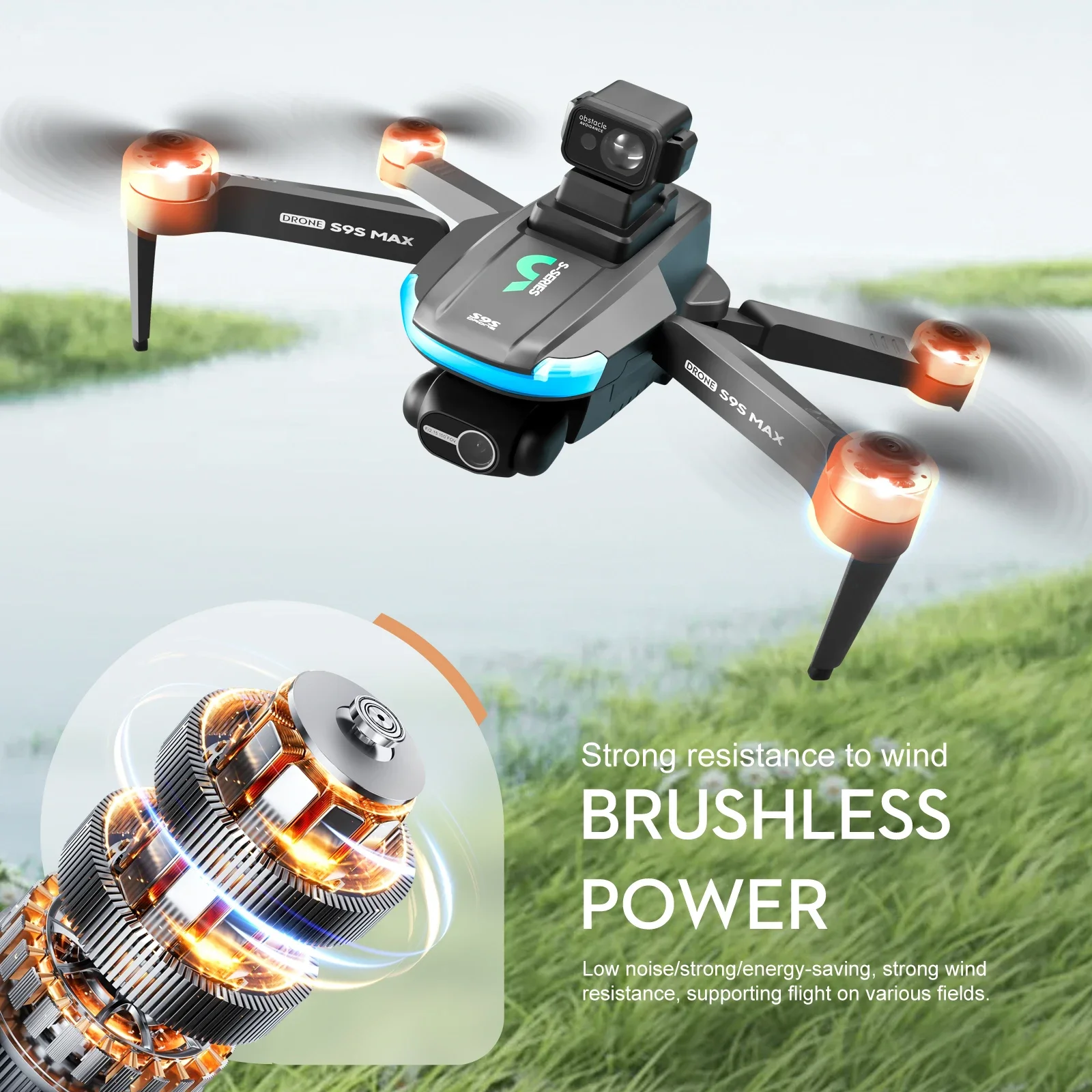 Novo s9s max mini drone 4k 2 e - Rc Hobby Wire avaliação e preço