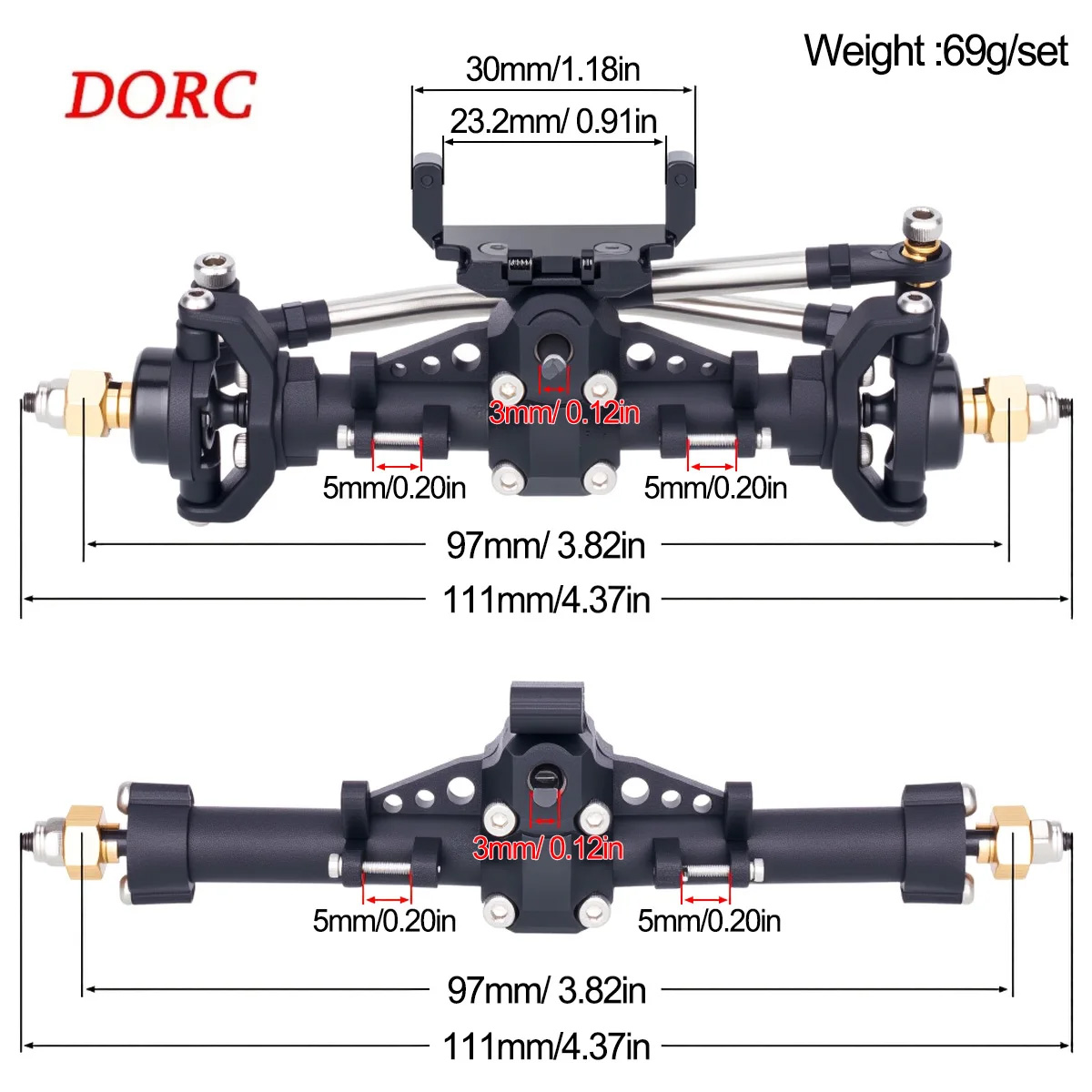 1 conjunto de eixos de plástic - Rc Hobby Products avaliação e preço