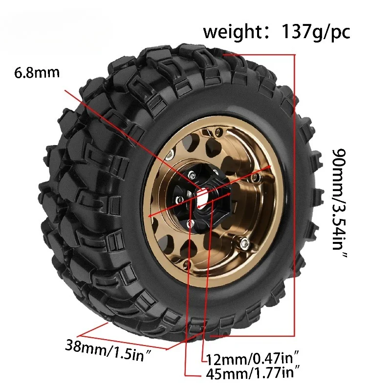 Conjunto de 4 Rodas Beadlock d - Wheel Rim Rc avaliação e preço