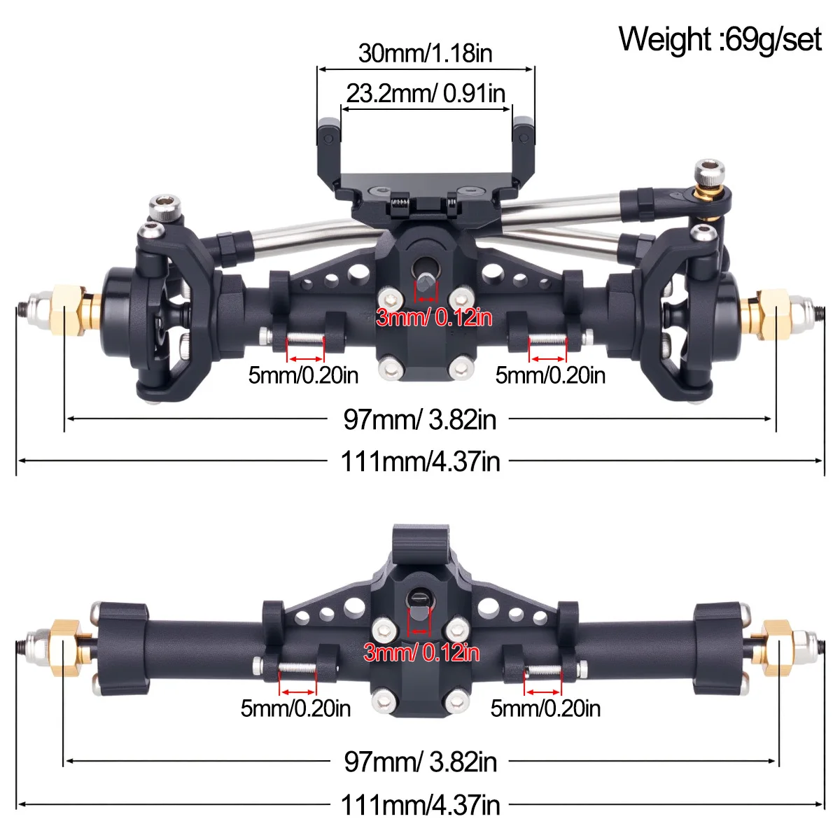 Conjunto de Eixos Dianteiro e  - Rc Hobby Products avaliação e preço