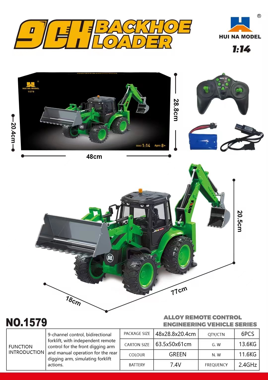 Venda nos EUA HUINA 1/14 1579  - Rc Hobby Toucan avaliação e preço